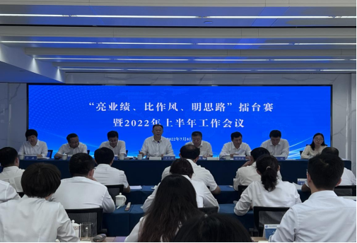 青島城發(fā)集團召開“亮業(yè)績、比作風、明思路”擂臺賽暨2022年上半年工作會議